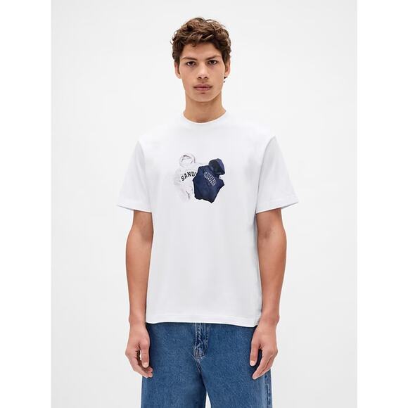 XXS UNISEX Gap × Sandy Liang Organic Cotton Graphic T-Shirt NWT White Tee - Picture 5 of 6